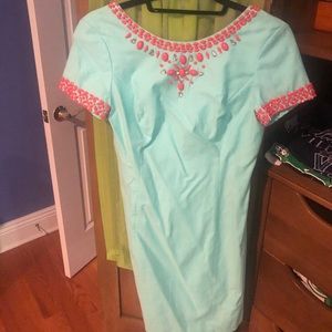 Beaded Lilly Pulitzer shift dress! Size 0